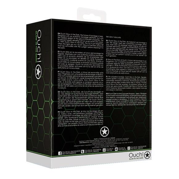 🦋B2G1🦋OUCH! Glow In The Dark NEON GREEN Bonded Leather Chest Bulldog Harness S/M - Picture 7 of 8